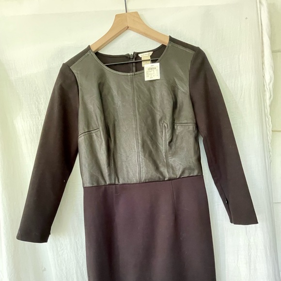 Club Monaco black with leather new with tags size 10 reteils$220. - Picture 1 of 7